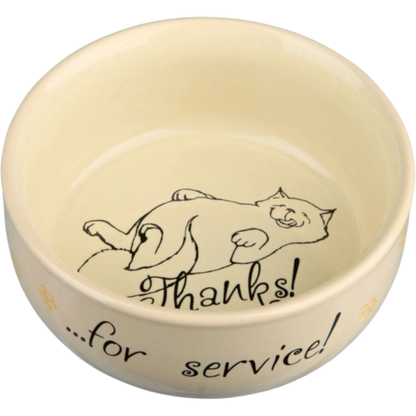 Trixie Keramiknapf "Thanks for Service!" – Praktisch und funktional für Ihre Katze