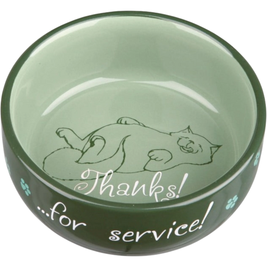 Trixie Keramiknapf "Thanks for Service!" – Praktisch und funktional für Ihre Katze