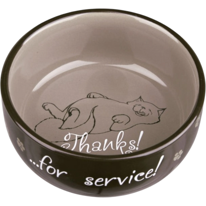 Trixie Keramiknapf "Thanks for Service!" – Praktisch und funktional für Ihre Katze