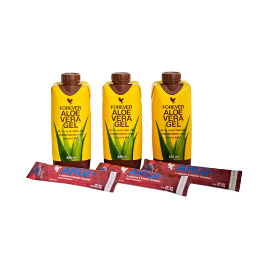 330 ml Forever Aloe Vera Gel & ARGI+ Tripack – Energie, Fokus und Performance im Kombipack