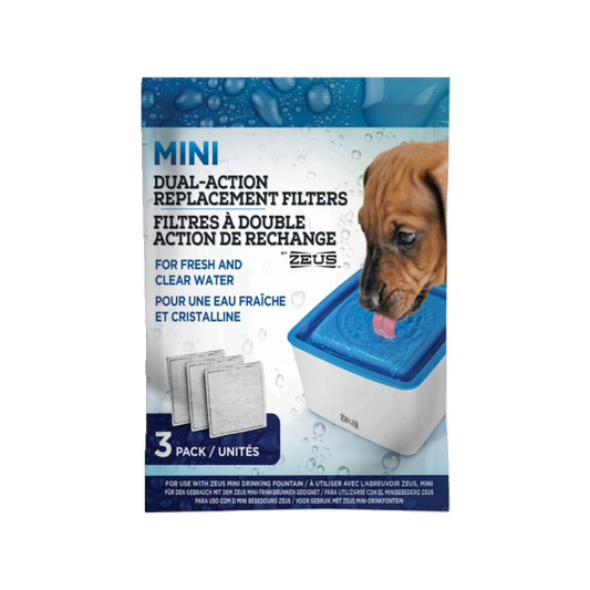 3er-Filterpack für ZEUS Mini-Trinkbrunnen – Frisches Wasser für kleine Hunde und Katzen