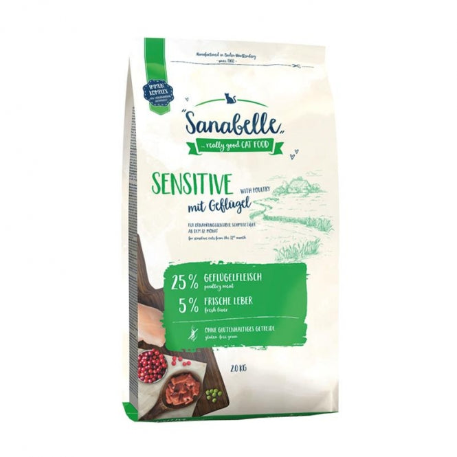 Sanabelle Sensitive Geflügel – Trockenfutter für ernährungssensible Katzen