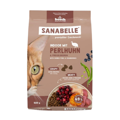 Sanabelle Indoor – Perlhuhn für ausgeglichenes Wohlbefinden von Wohnungskatzen