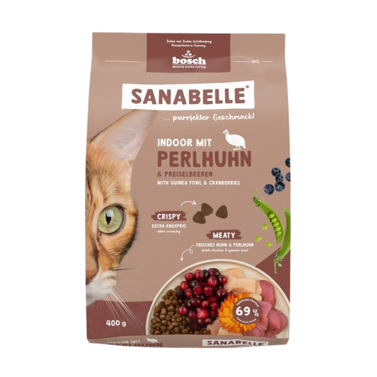 Sanabelle Indoor – Perlhuhn für ausgeglichenes Wohlbefinden von Wohnungskatzen