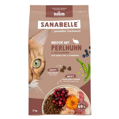 Sanabelle Indoor – Perlhuhn für ausgeglichenes Wohlbefinden von Wohnungskatzen