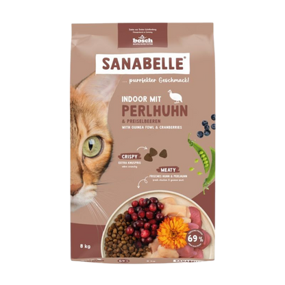 Sanabelle Indoor – Perlhuhn für ausgeglichenes Wohlbefinden von Wohnungskatzen