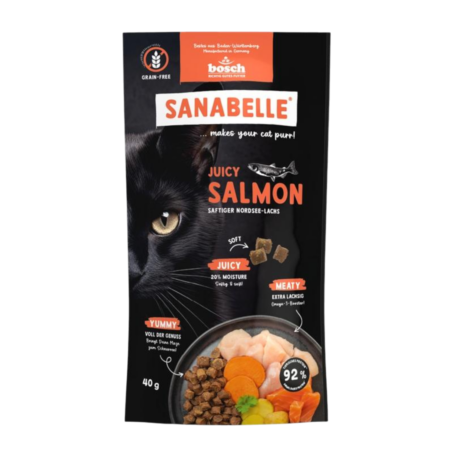 Sanabelle Juicy – Softes Premium-Adultfutter mit frischem Lachs & Hühnchen für höchsten Genuss