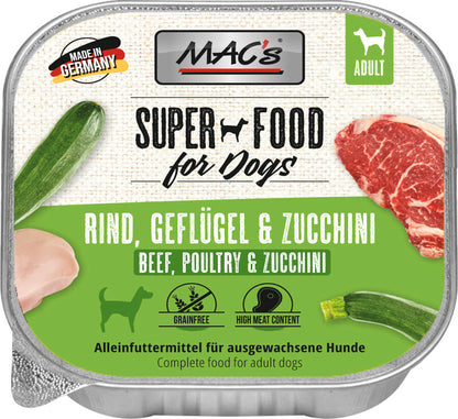 Mac’s Dog Rind & Geflügel mit Zucchini – Abwechslungsreiche Fleischvielfalt mit leichter Gemüsekomponente