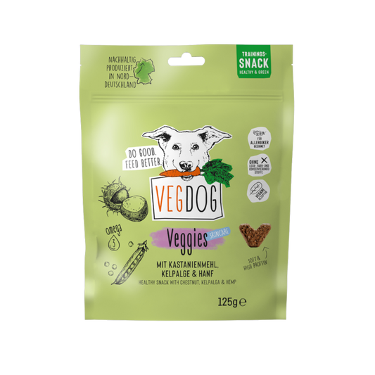 VegDog VEGGIES Skincare – mit Kelpalge & Hanf für natürliche Haut- & Fellgesundheit