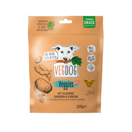 VegDog VEGGIES Immune – Mit Sanddorn & Curcuma für starke Abwehrkräfte