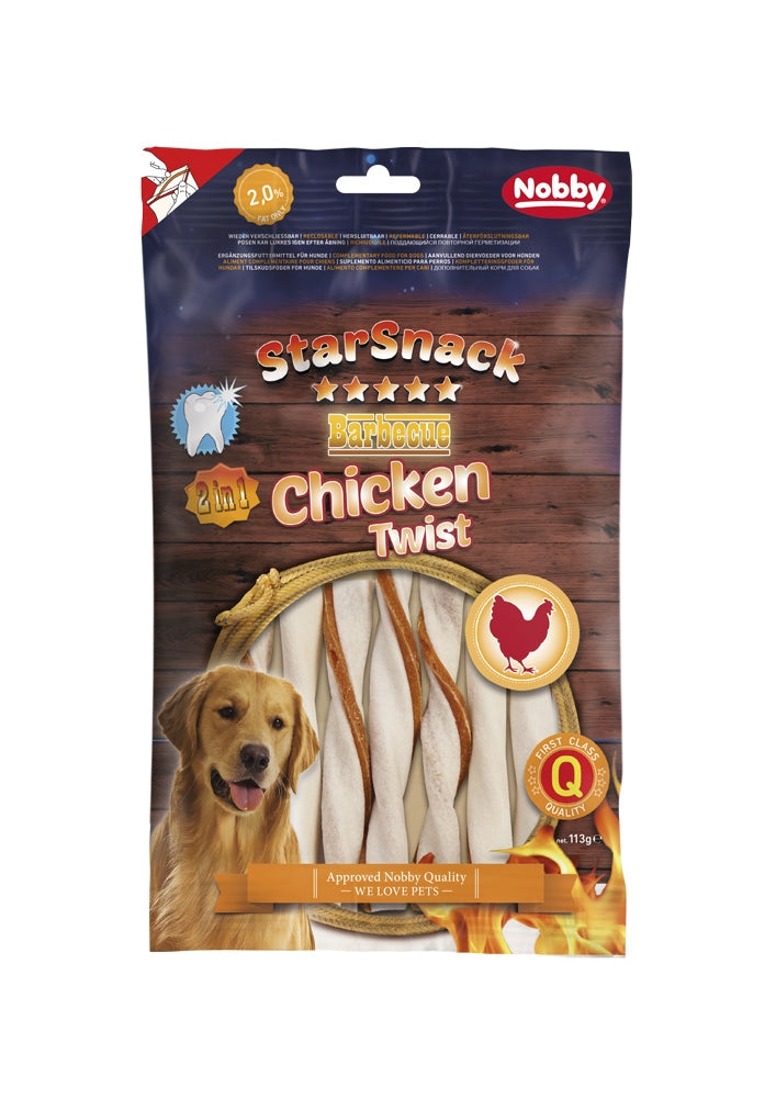 StarSnack BBQ Chicken Twist – Proteinreicher Kauspaß für gesunde Zähne und glückliche Hunde