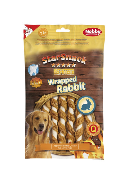 StarSnack BBQ Wrapped Rabbit – Natürlicher Kausnack mit Biss und Zahnpflegeeffekt