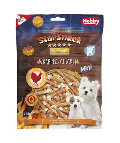 StarSnack BBQ MINI Wrapped Chicken – Proteinreicher Kauspaß für kleine Hunde