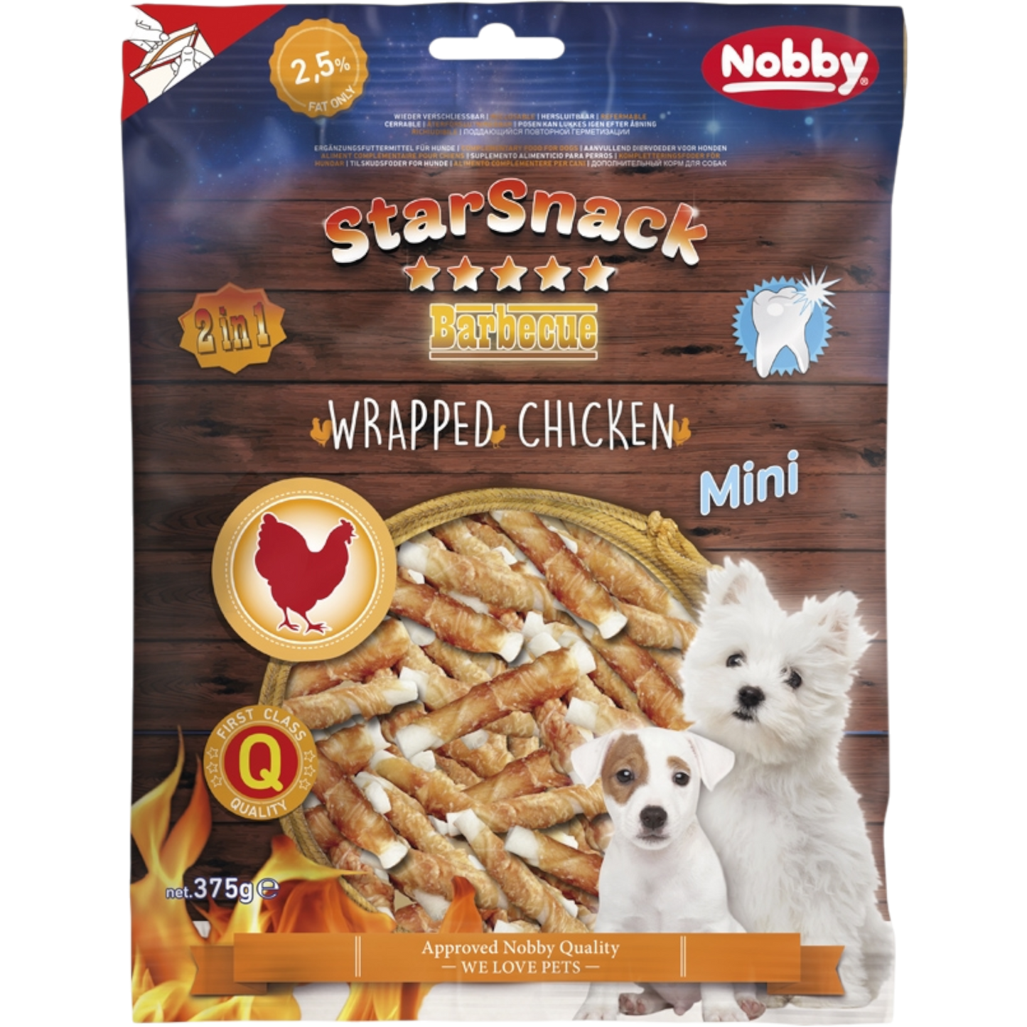 StarSnack BBQ MINI Wrapped Chicken – Proteinreicher Kauspaß für kleine Hunde