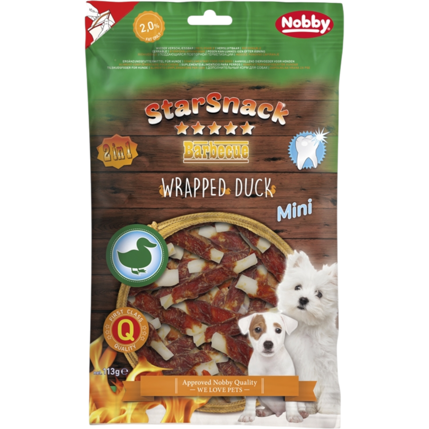 StarSnack BBQ Mini Wrapped Duck – Kauspaß für kleine Hunde mit viel Ente
