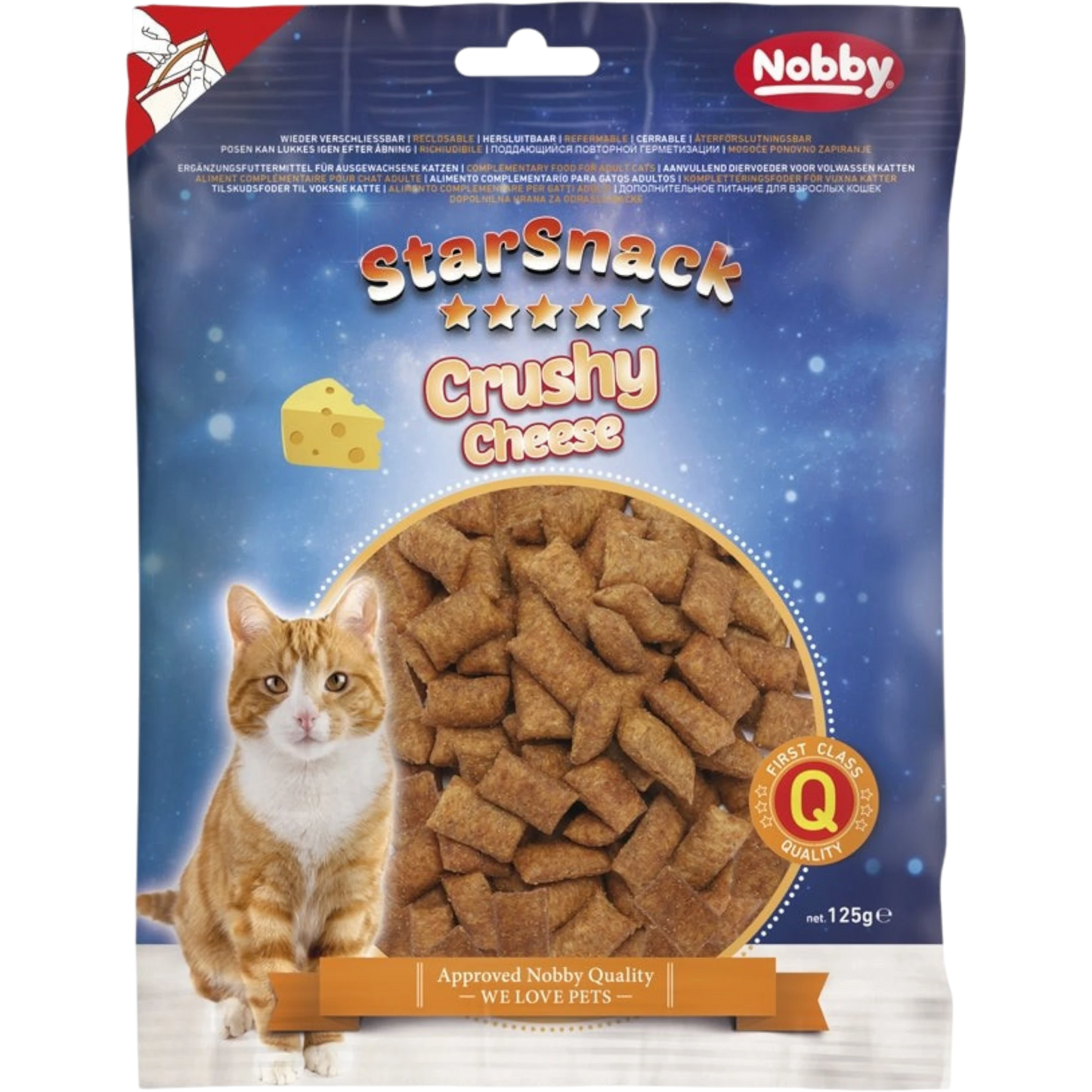 StarSnack Crushy Cheese – Knusprig außen, cremig innen: der Snack mit Käse, Vitaminen & Taurin