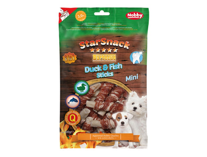 StarSnack Duck & Fish Stick – Herzhaftes Kauvergnügen mit Ente, Kabeljau & Rinderhaut