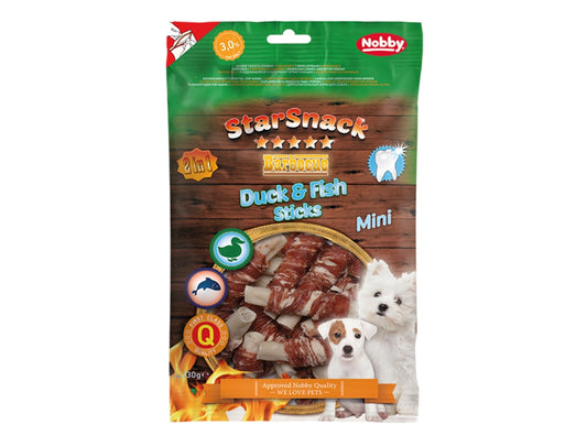 StarSnack Duck & Fish Stick – Herzhaftes Kauvergnügen mit Ente, Kabeljau & Rinderhaut