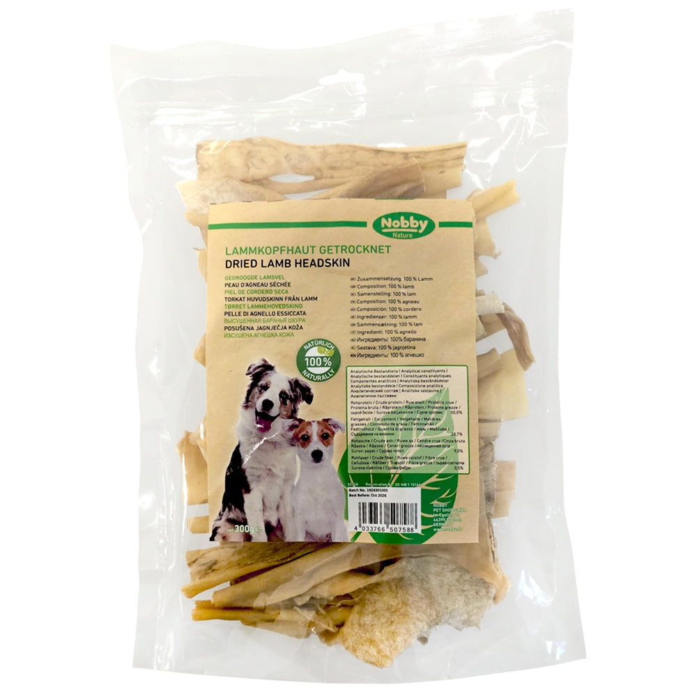 Nobby Nature Lammkopfhaut – Kauspaß für empfindliche Hunde