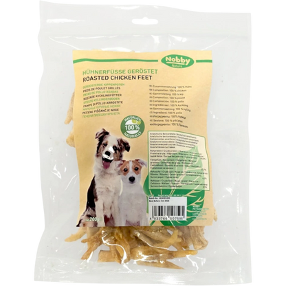 Nobby Nature Hühnerfüße – Gerösteter Natur-Kausnack für Hunde