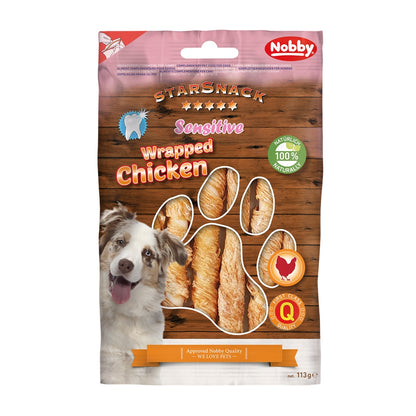 StarSnack Barbecue SENSITIVE Chicken – Kauspaß mit Hähnchen & Rinderhaut, natürlich & fettarm