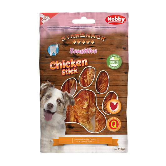 StarSnack SENSITIVE Chicken Sticks – Proteinreicher Kauspaß mit Hähnchen & Rinderhaut