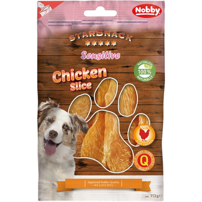 StarSnack SENSITIVE Chicken Slices – Reiner Hähnchengenuss für ernährungssensible Hunde