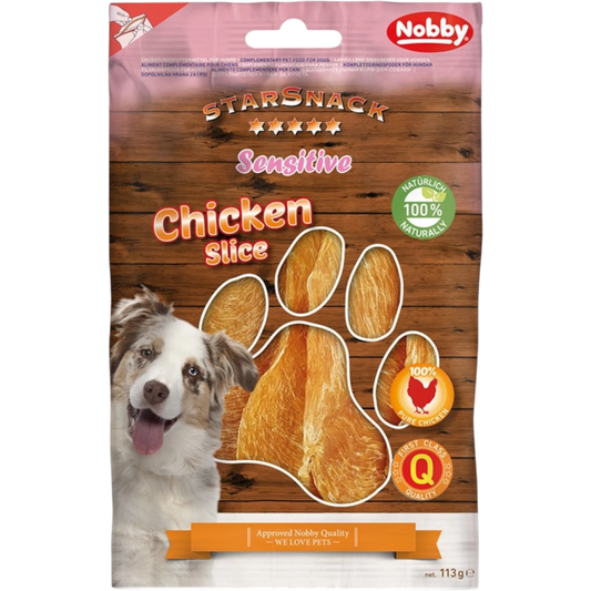 StarSnack SENSITIVE Chicken Slices – Reiner Hähnchengenuss für ernährungssensible Hunde