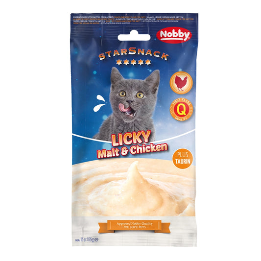 StarSnack LICKY Malt & Chicken – Schleckcreme mit Huhn & Malz für Wohlbefinden & Genuss