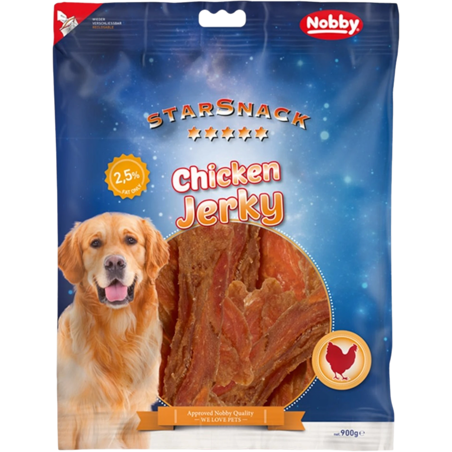 StarSnack Chicken Jerky – Reines Hähnchen, purer Kauspaß
