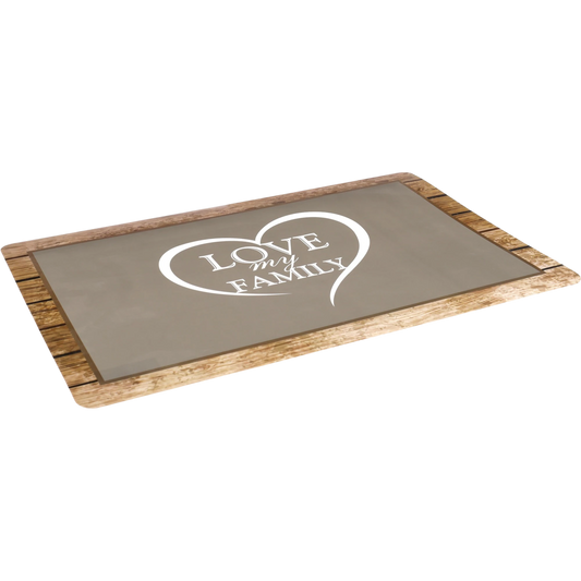Napfunterlage Shabby Chic Rechteck Braun – Stilvoller Schutz für den Futterplatz Ihres Lieblings!