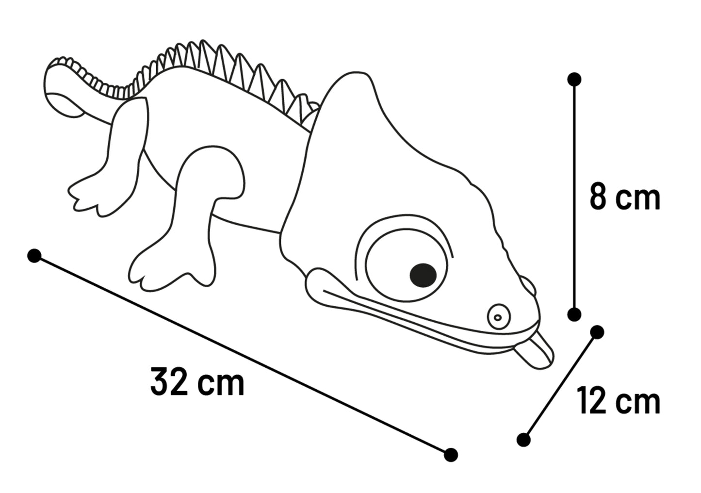 Lizzy das Chamäleon – Das verspielte Hundespielzeug mit Squeaker!