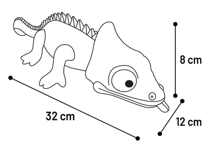 Lizzy das Chamäleon – Das verspielte Hundespielzeug mit Squeaker!