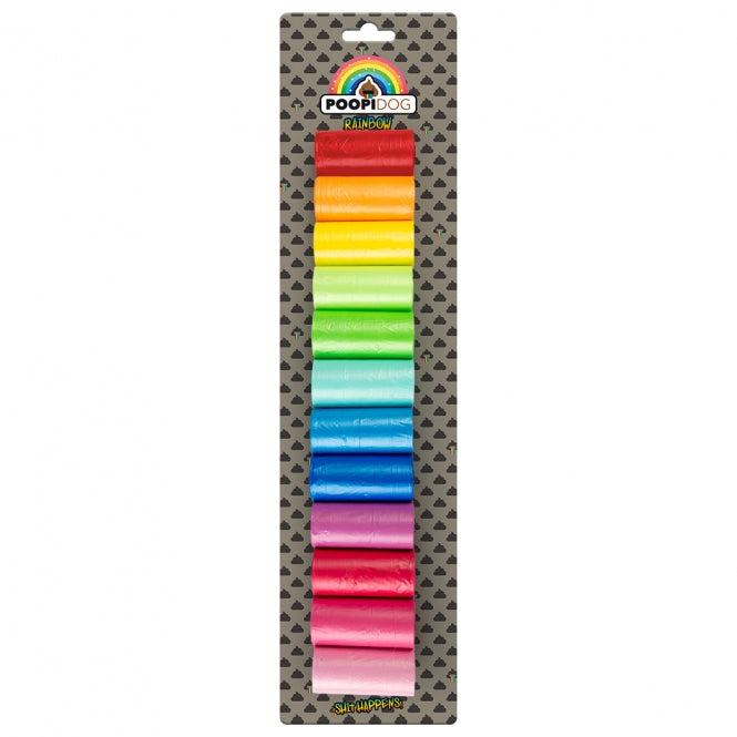 Poopidog - Stilvolle Hundekotbeutel Rainbow in verschiedenen Größe