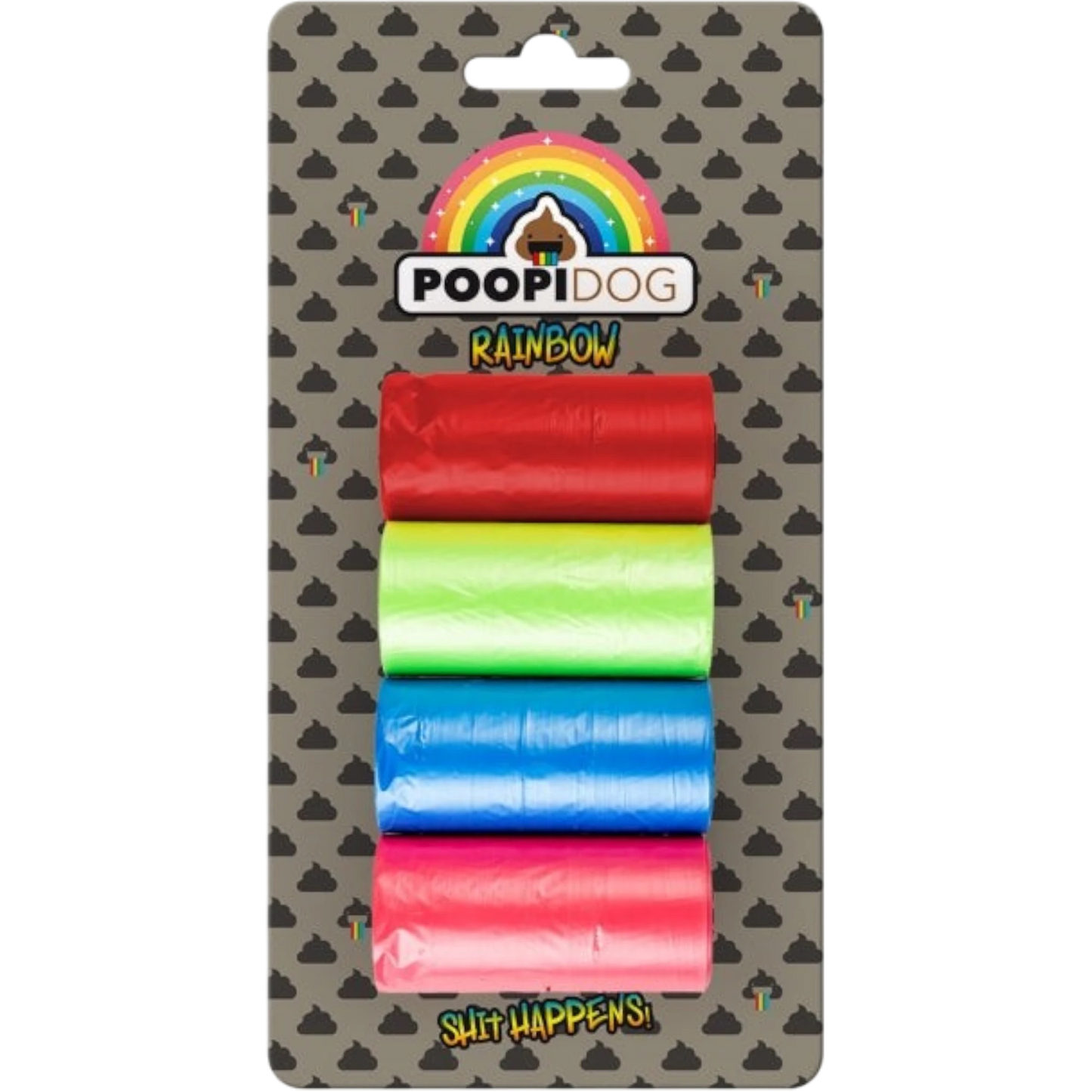 Poopidog - Stilvolle Hundekotbeutel Rainbow in verschiedenen Größe