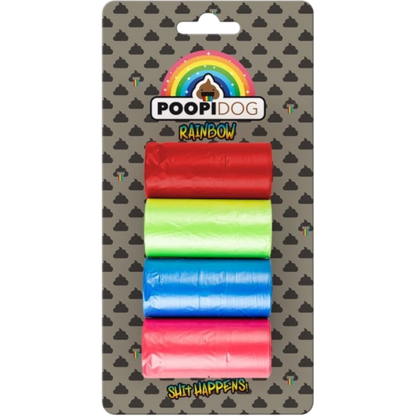 Poopidog - Stilvolle Hundekotbeutel Rainbow in verschiedenen Größe