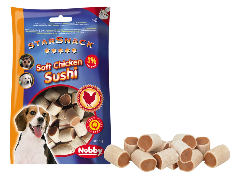 StarSnack Soft Chicken Sushi – Der exklusive Gourmet-Snack für deinen Hund