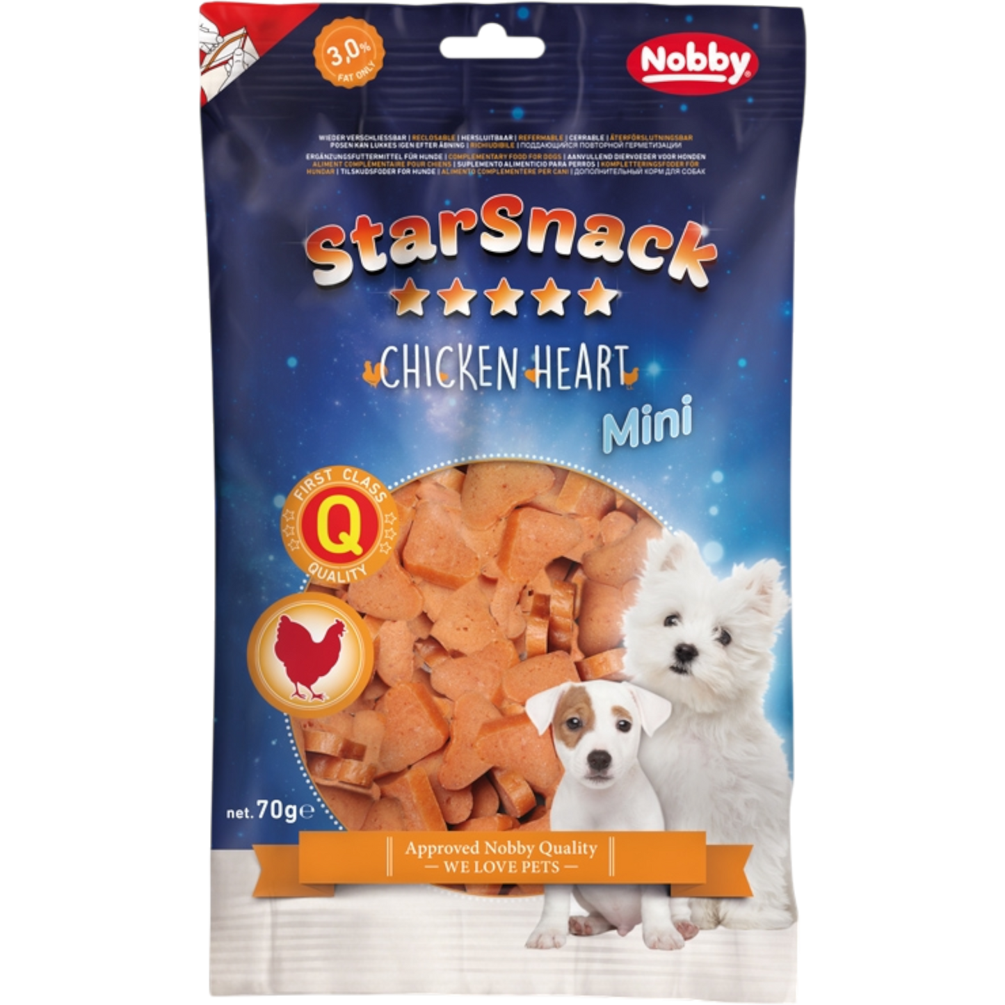 StarSnack MINI Chicken Heart – Herzhaft weicher Hähnchensnack für kleine Hunde