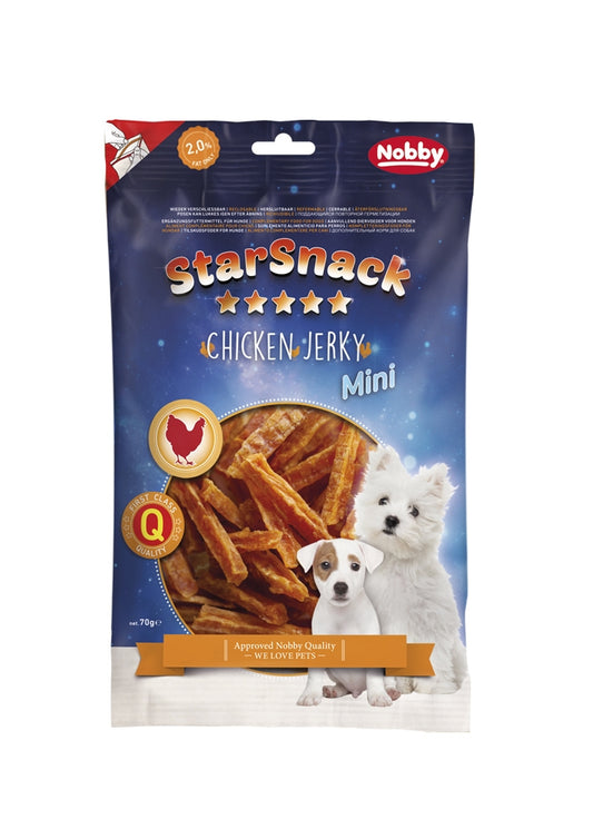 StarSnack MINI Chicken Jerky – Proteinreicher Kausnack für kleine Hunde & Welpen