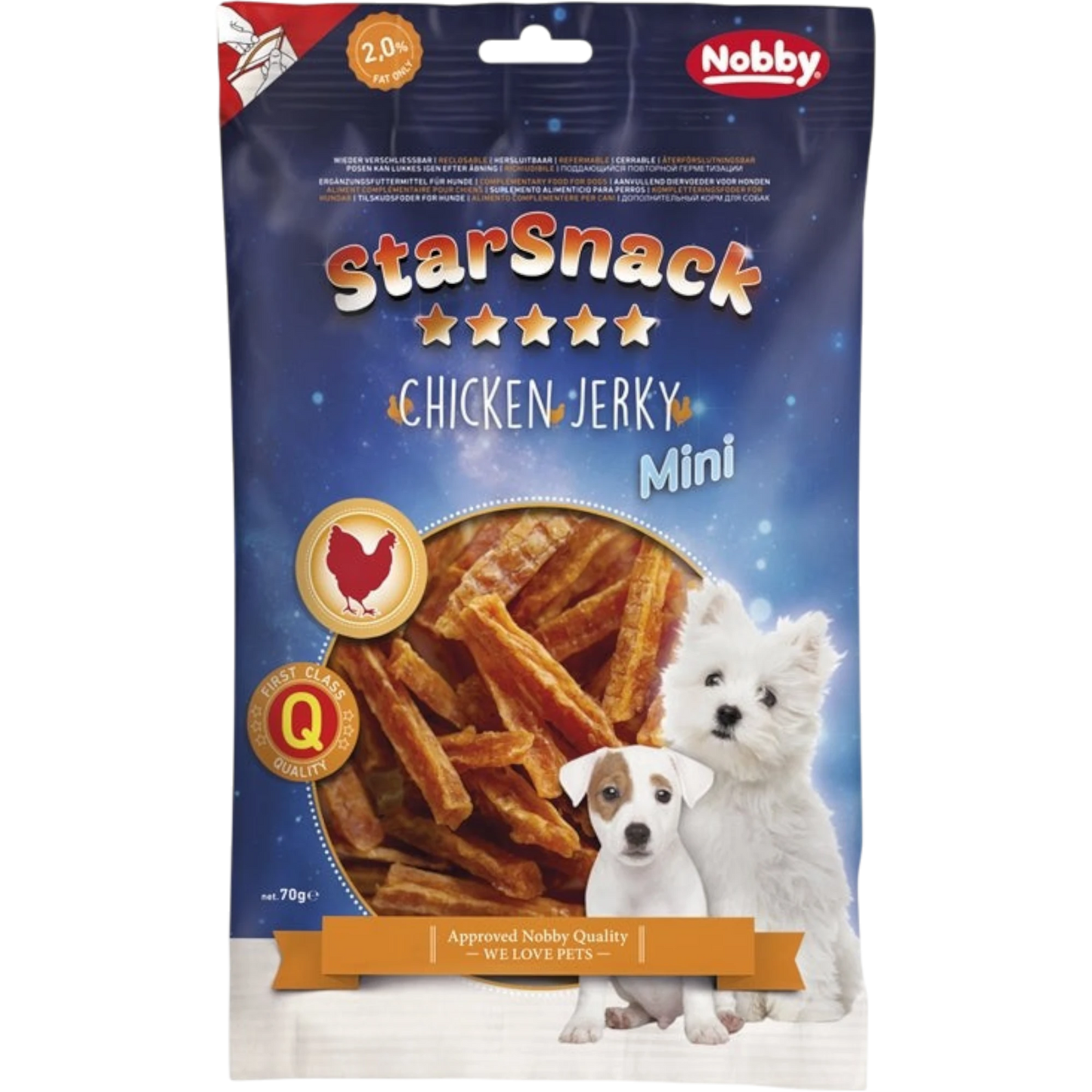 StarSnack MINI Chicken Jerky – Proteinreicher Kausnack für kleine Hunde & Welpen