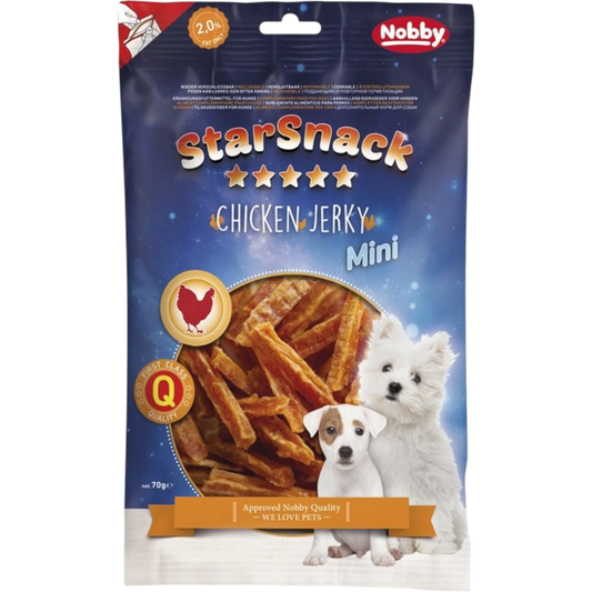 StarSnack MINI Chicken Jerky – Proteinreicher Kausnack für kleine Hunde & Welpen