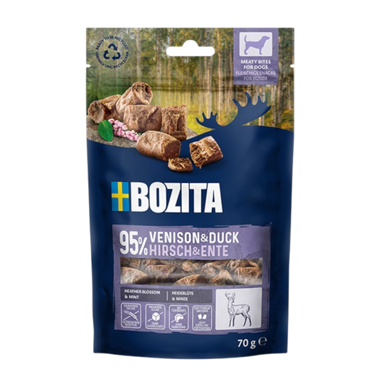 Bozita Meaty Bites – Premium-Hundesnacks mit Hirsch & Ente, getreidefrei & natürlich