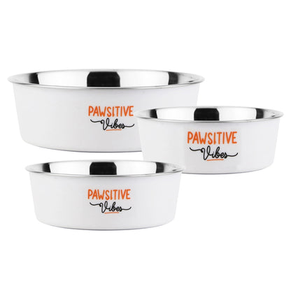 „Pawsitive Vibes“ Napf – Stilvoll, Praktisch & Rutschfest