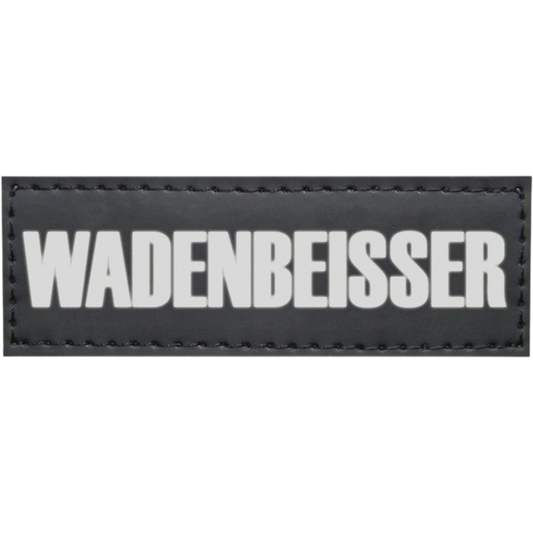 Klettsticker "WADENBEISSER" – Mit Biss und Humor unterwegs