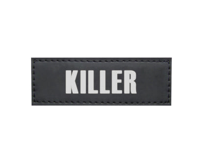 Klettsticker "KILLER" – Mit Augenzwinkern und hoher Sichtbarkeit