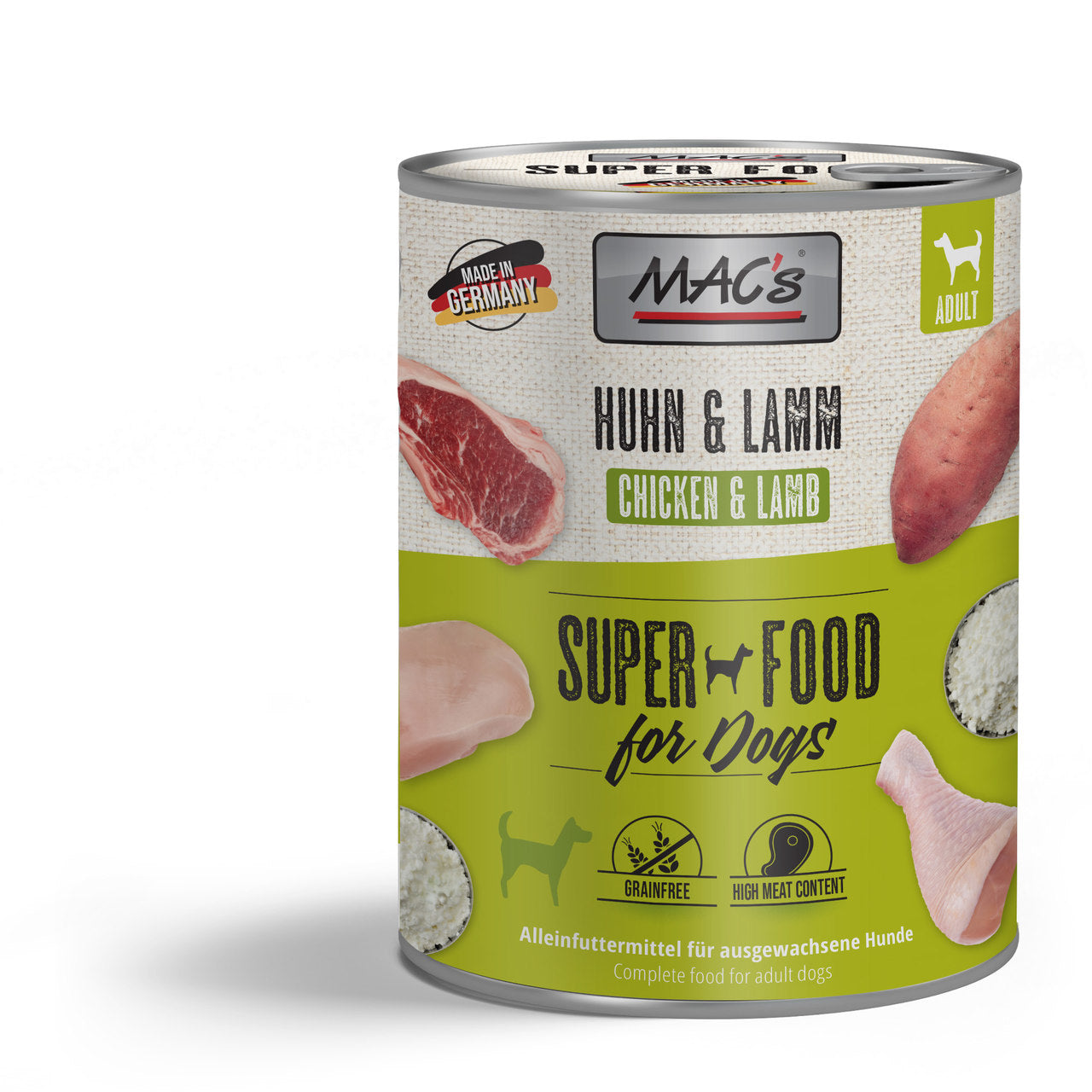 Mac’s Dog Huhn & Lamm – Getreidefreie Vollnahrung mit Süßkartoffel & Frischkäse