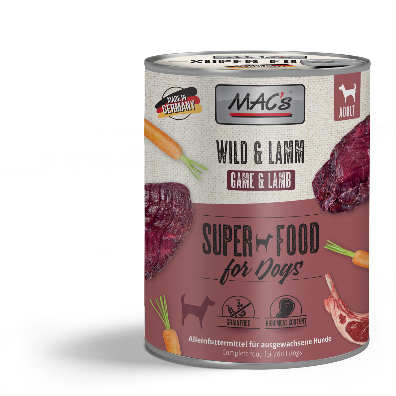 Mac’s Dog Wild & Lamm – Getreidefreie Vollnahrung in Wildformel