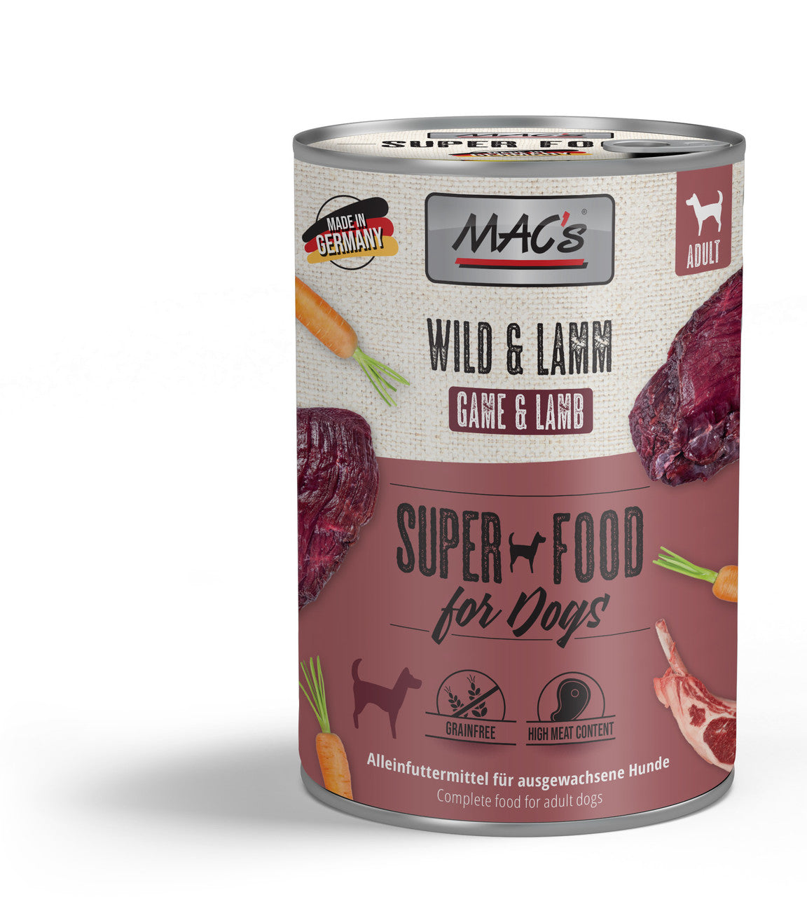 Mac’s Dog Wild & Lamm – Getreidefreie Vollnahrung in Wildformel
