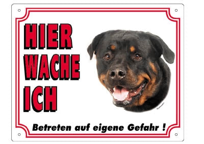 Warntafel V2 Rottweiler