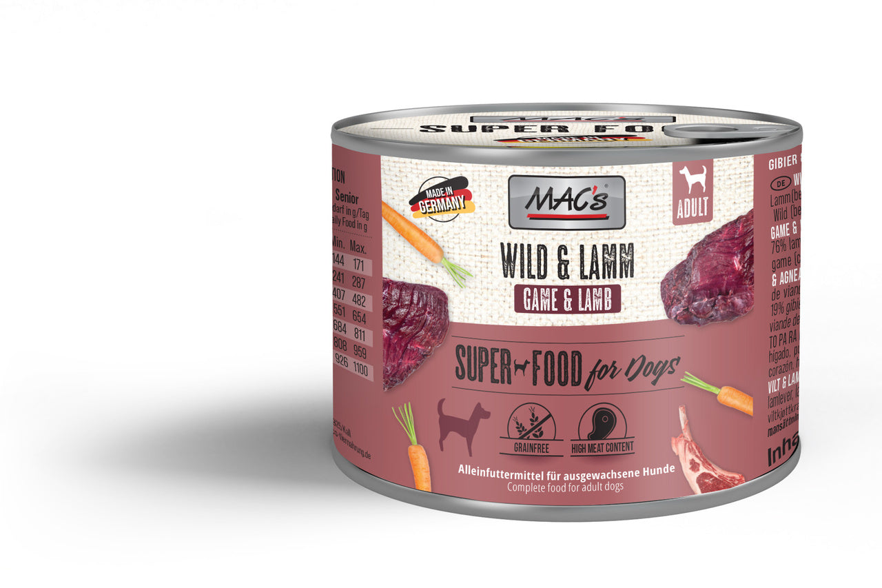 Mac’s Dog Wild & Lamm – Getreidefreie Vollnahrung in Wildformel